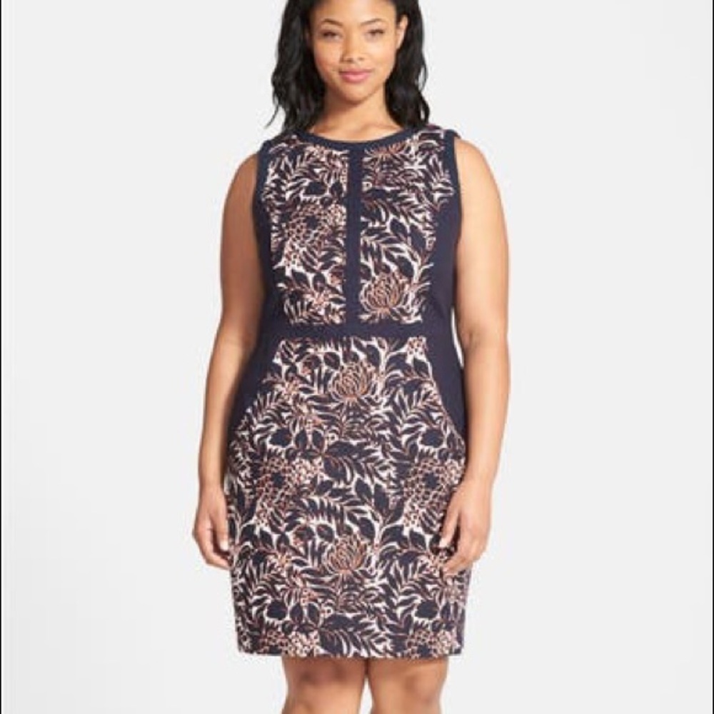 Adrianna PAPELL Sleeveless Print Sheath Dress 6